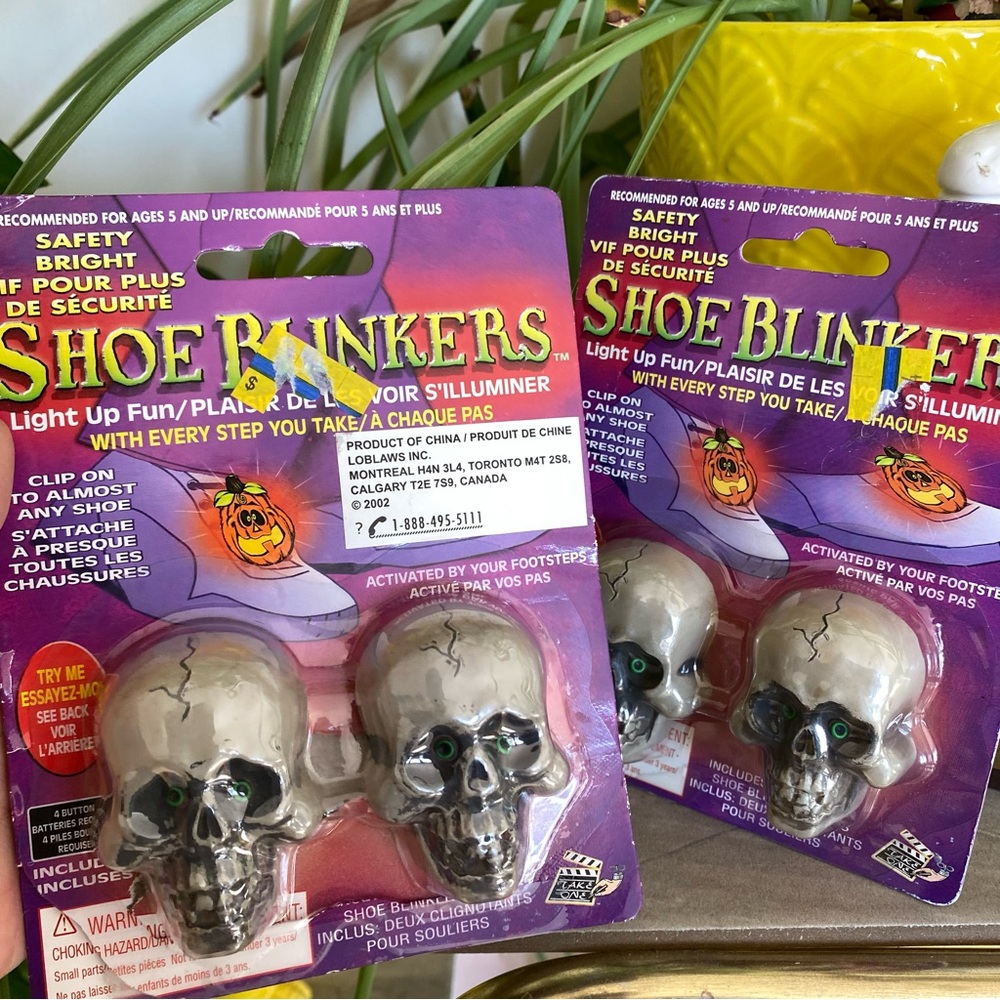 Vintage Kids Skull Shoe Blinkers- 2 sets